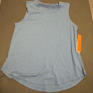 Aqua Soft Light Blue Crewneck Tank
